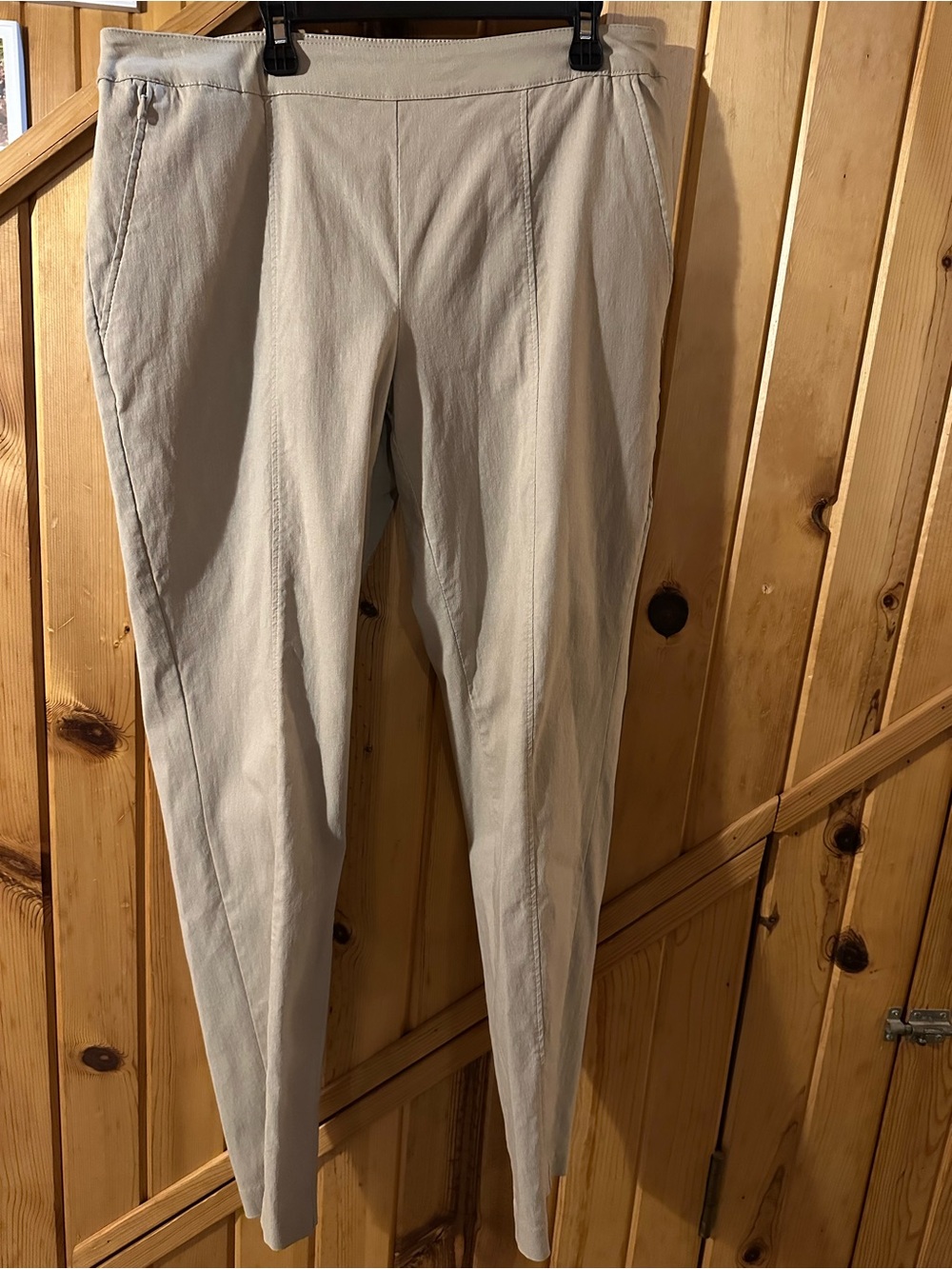 Izod Cropped Slim Pants in Light Beige
